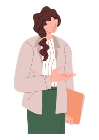 Businesswoman talking Illustration