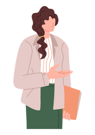 Businesswoman talking  Illustration