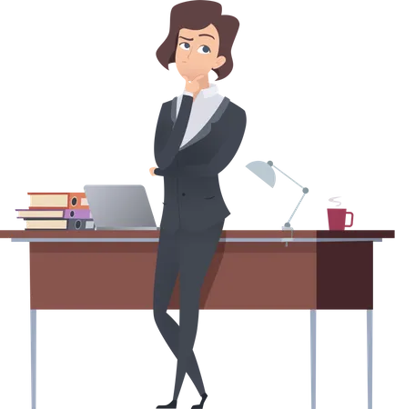 Female Business Character Company Office Worker Illustration