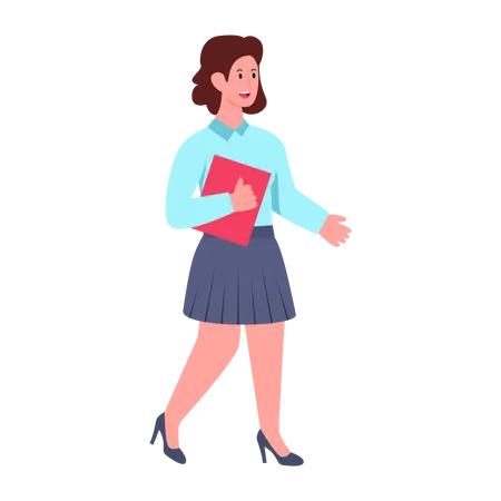 Businesswoman walking  Illustration