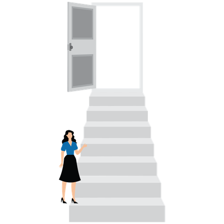 Businesswoman with Business opportunity  Illustration