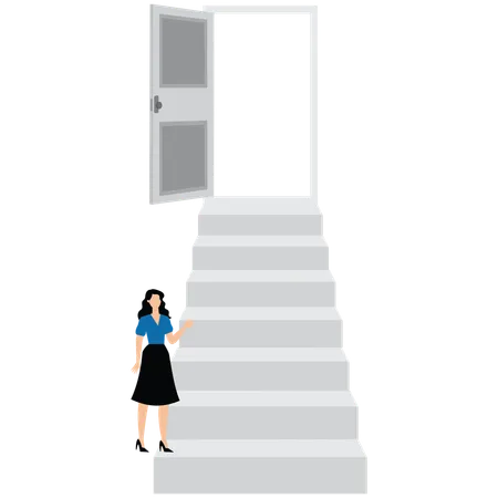 Businesswoman with Business opportunity  Illustration