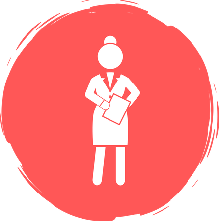 Businesswoman with document folder  Illustration