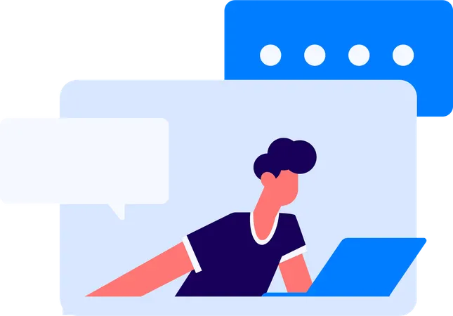 Businesswoman working on business report  Illustration