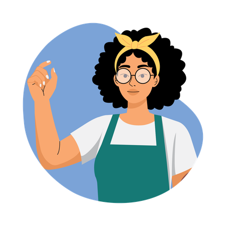 Businesswoman working on Creative Idea Generation  Illustration