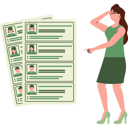 Businesswomen Searching for Employees  Illustration