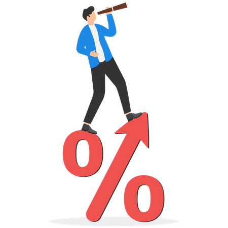 Búsqueda de ganancias de inversión  Ilustración