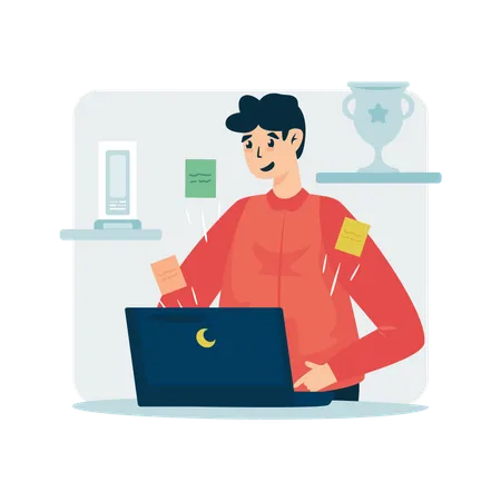 Busy best worker  Illustration