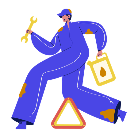 Busy Mechanic  일러스트레이션