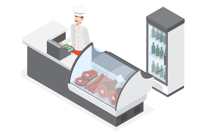 Butcher Shop  Illustration