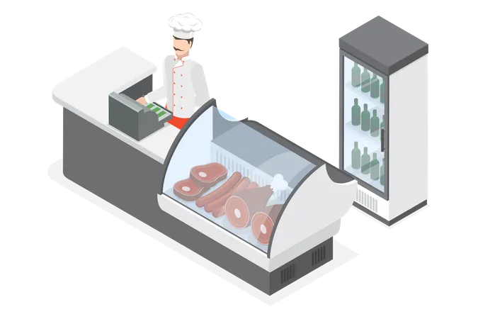 Butcher Shop  Illustration