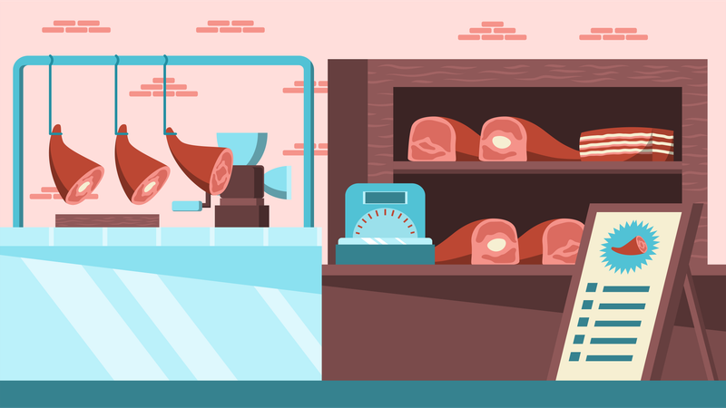 Butcher Shop  Illustration