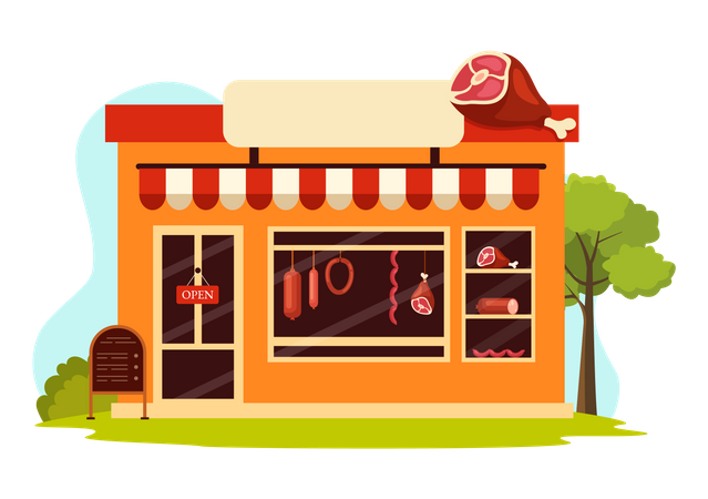 Butcher shop  Illustration