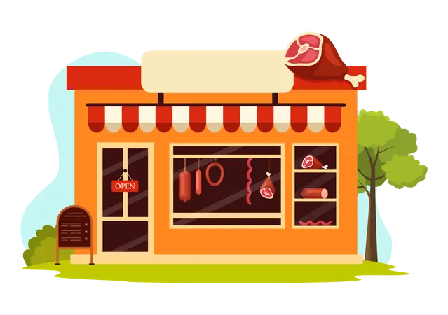 Butcher shop  Illustration