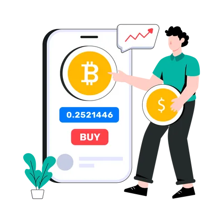 Buy Bitcoin Illustration