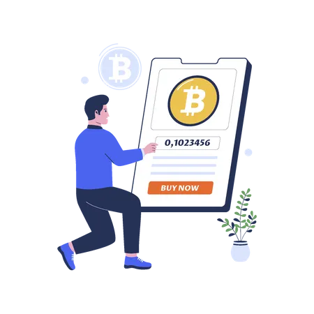 Buy bitcoin  Illustration