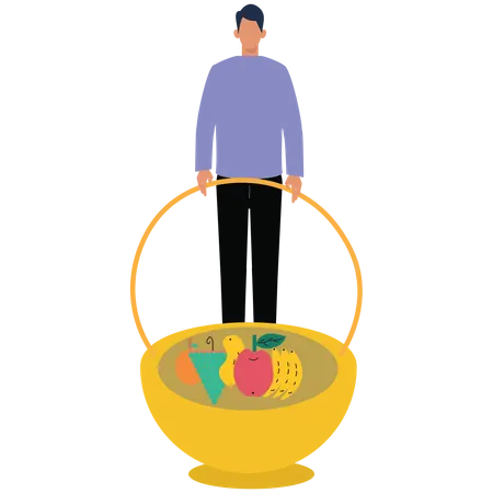 Buy Fresh Food  Illustration
