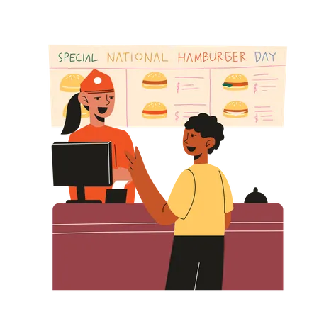 Buy buy Hamburger at Hamburger Shop  Illustration