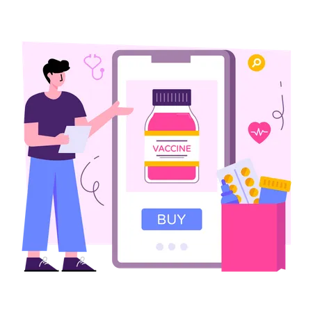 Buy Medicine Online Illustration