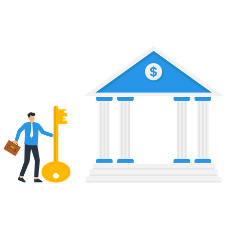 Buy new Bank  Illustration