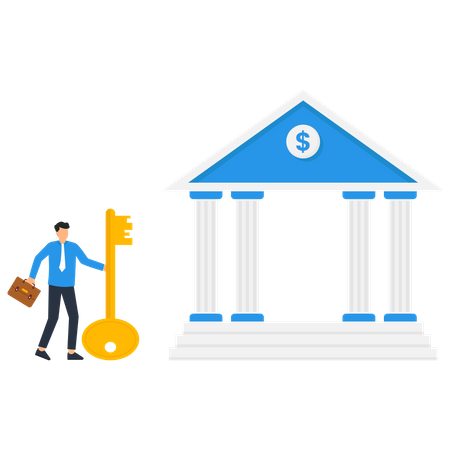 Buy new Bank  Illustration