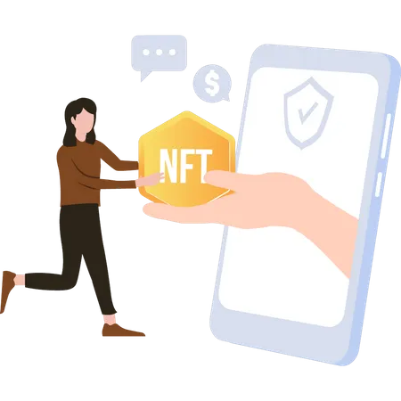 Buy NFT online  Illustration