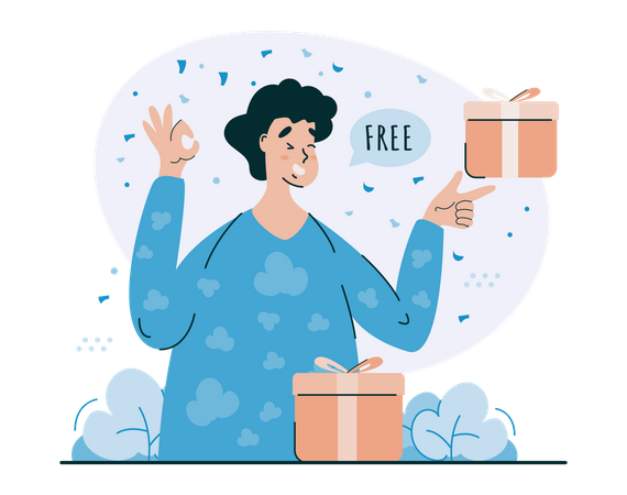 Buy one get one free offer  Illustration