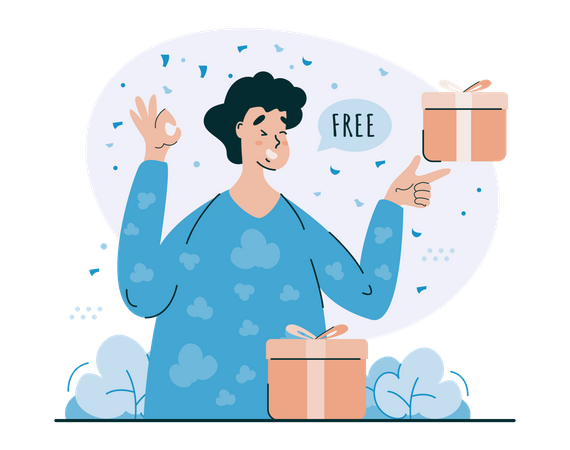 Buy one get one free offer Illustration