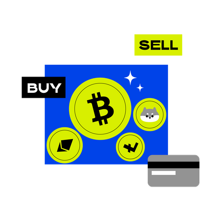 Buy _ sell crypto  Illustration