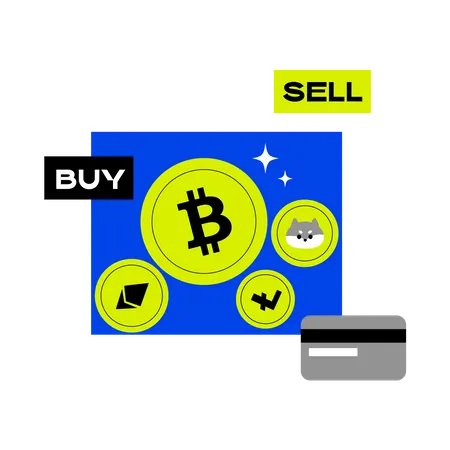 Buy _ sell crypto  Illustration