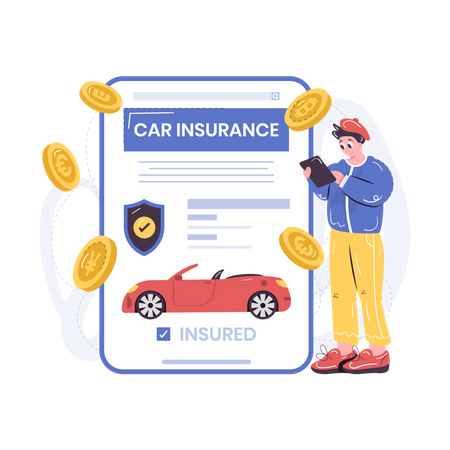 Buy vehicle insurance using crypto Illustration