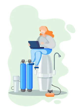 Buy water filter for cleaning tap water in home  Illustration