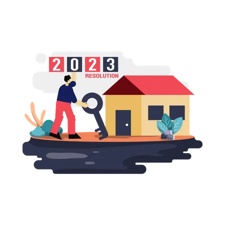 Buying a house in 2023 Illustration