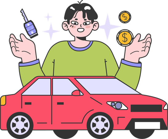 Buying first car  Illustration