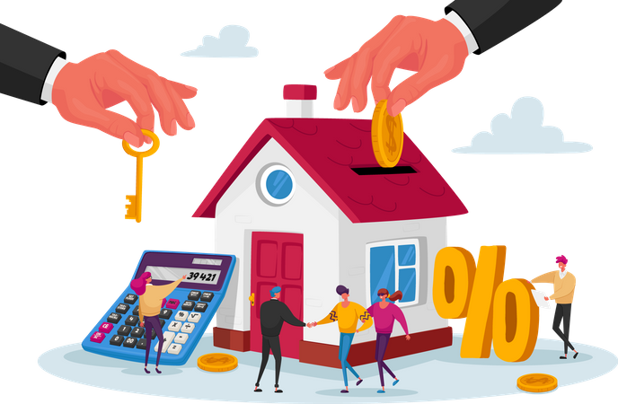 Buying home with home loan  Illustration