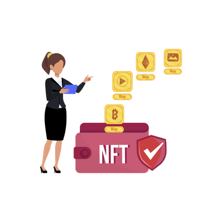 Buying NFT  일러스트레이션