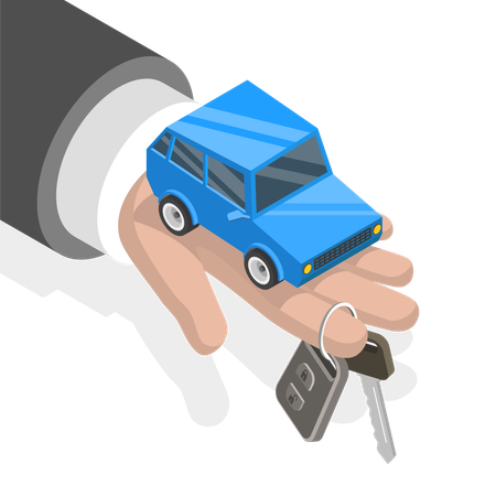 Buying or Renting Car  Illustration