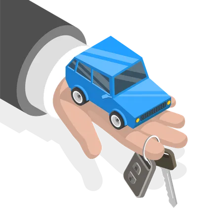 Buying or Renting Car  Illustration