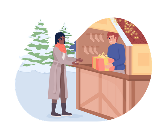 Buying presents  Illustration