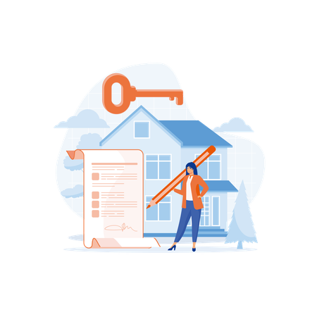 Buying Property With Mortgage  Illustration
