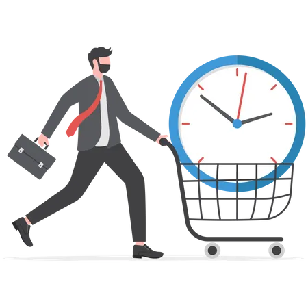 Buying time to delay or gain more time to do something  Illustration