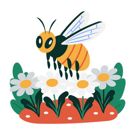 Buzzing bee  Illustration
