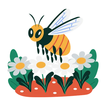 Buzzing bee  Illustration