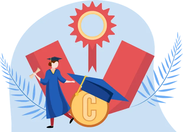 C Grade Graduate Student  Illustration