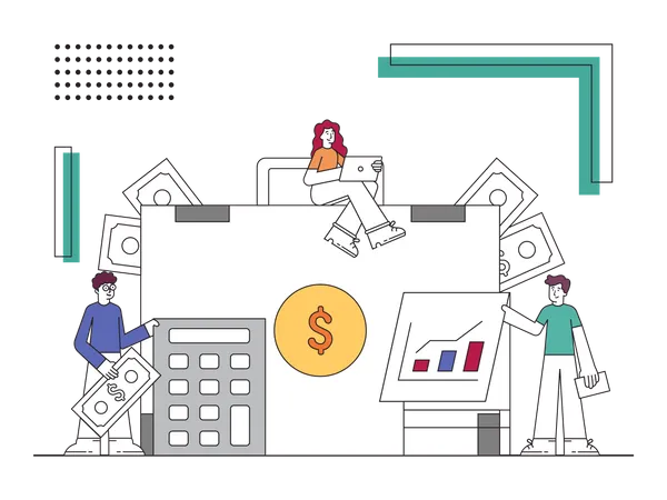 CA doing finance management  Illustration