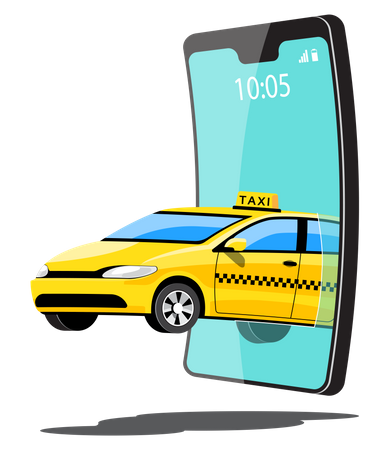 Cab Booking App Illustration