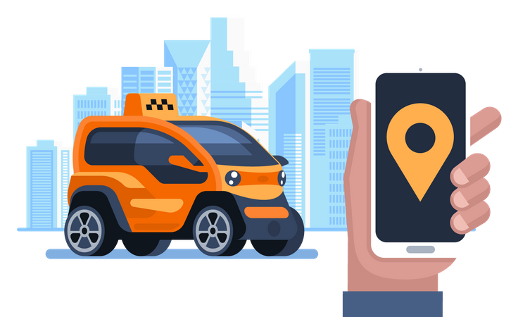 Cab Booking App  Illustration