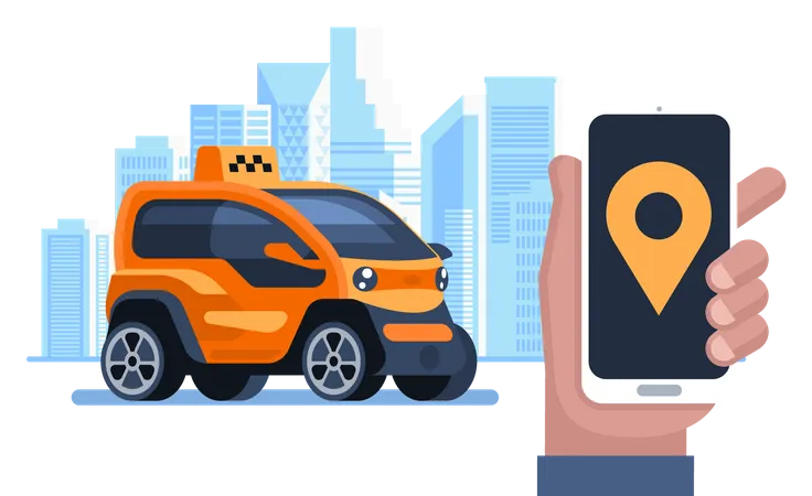 Cab Booking App  Illustration