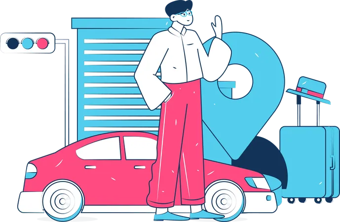 Cab Booking  Illustration