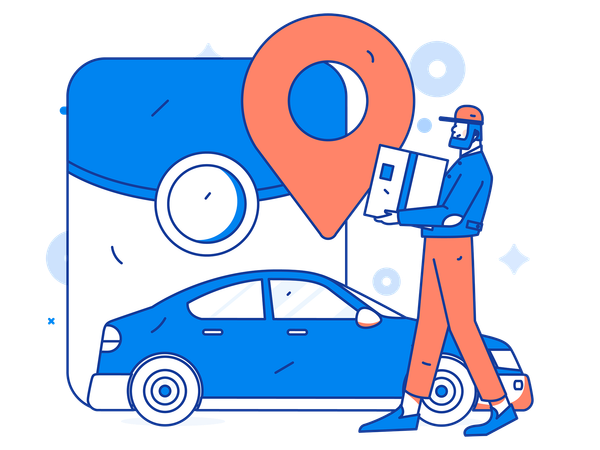 Cab Booking  Illustration